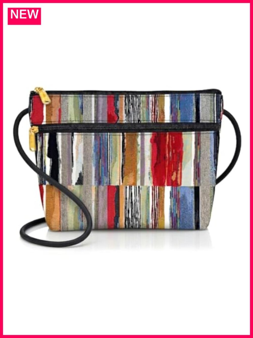 Tapestry Crossbody Handbag Adjustable Cord Handmade in USA